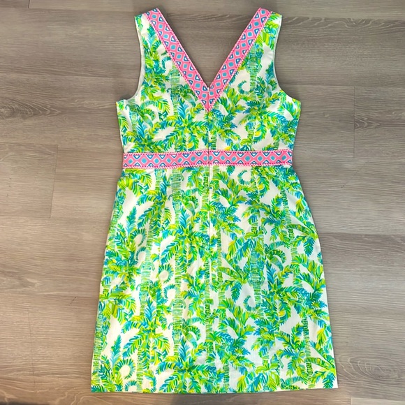 NWOT Lilly Pulitzer Lanora Stretch Shift in Fresh Citrus Keep Palm - Picture 3 of 5